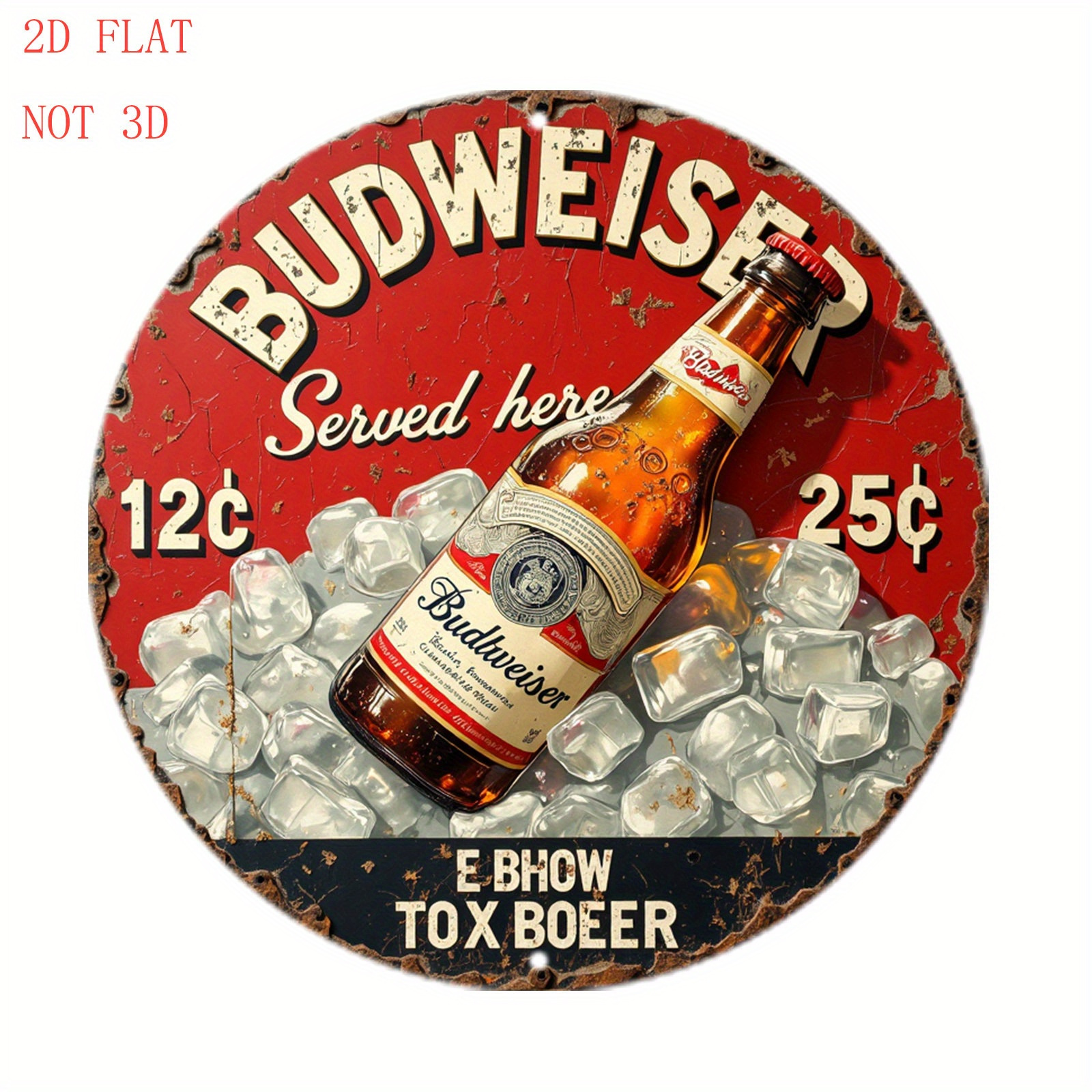 1pc Vintage Beer Logo Metal Wa - Vintage Fashion Plates reseña y precio