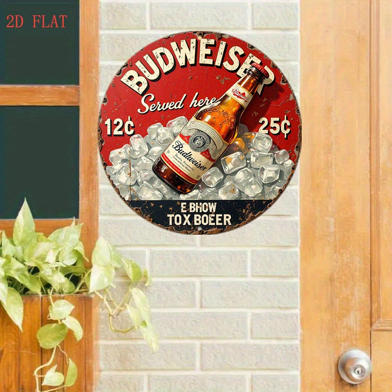 1pc Vintage Beer Logo Metal Wa - Vintage Fashion Plates reseña y precio