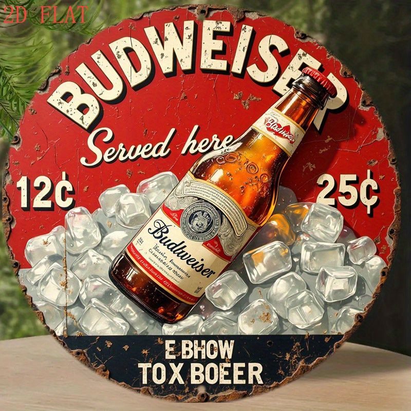 1pc Vintage Beer Logo Metal Wa - Vintage Fashion Plates reseña y precio