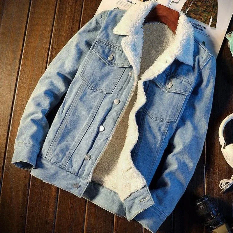 Denim Jackets Man Padding with - Patchwork Jean Jacket reseña y precio