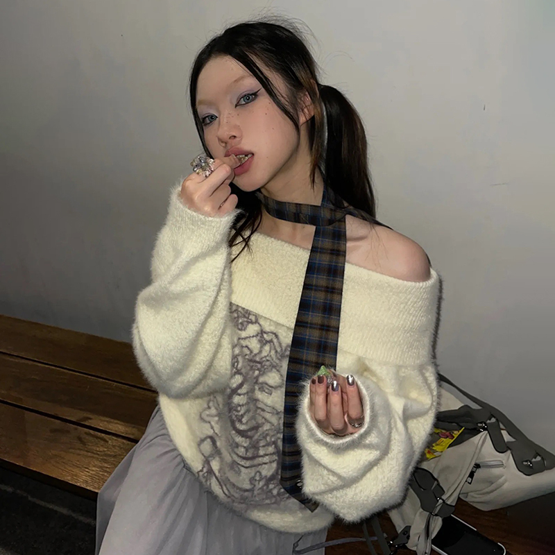 Karrram Japanese Y2k Embroider - Turtleneck Knit 90S reseña y precio