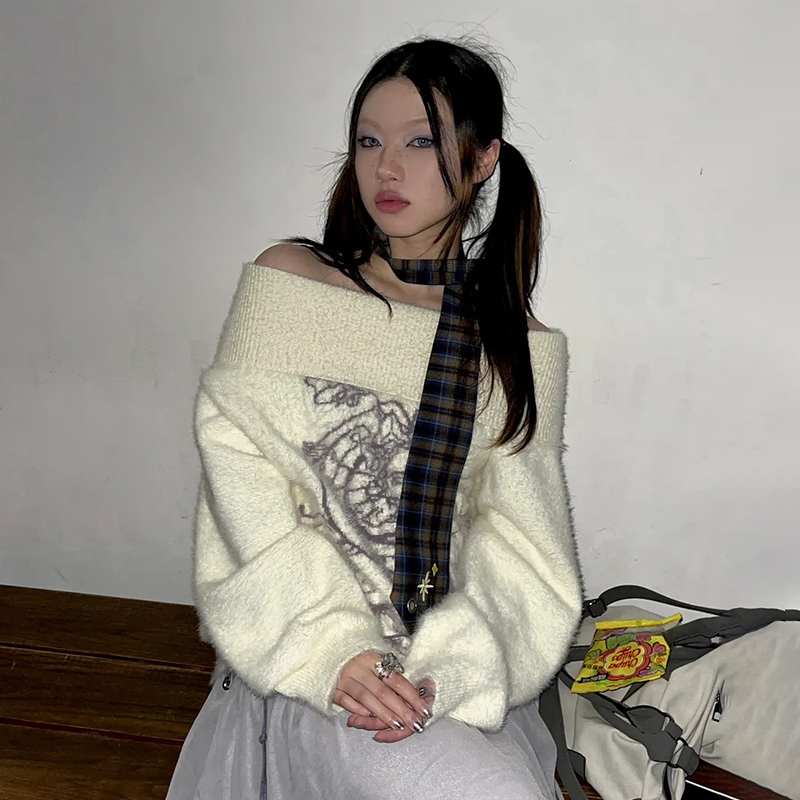 Karrram Japanese Y2k Embroider - Turtleneck Knit 90S reseña y precio