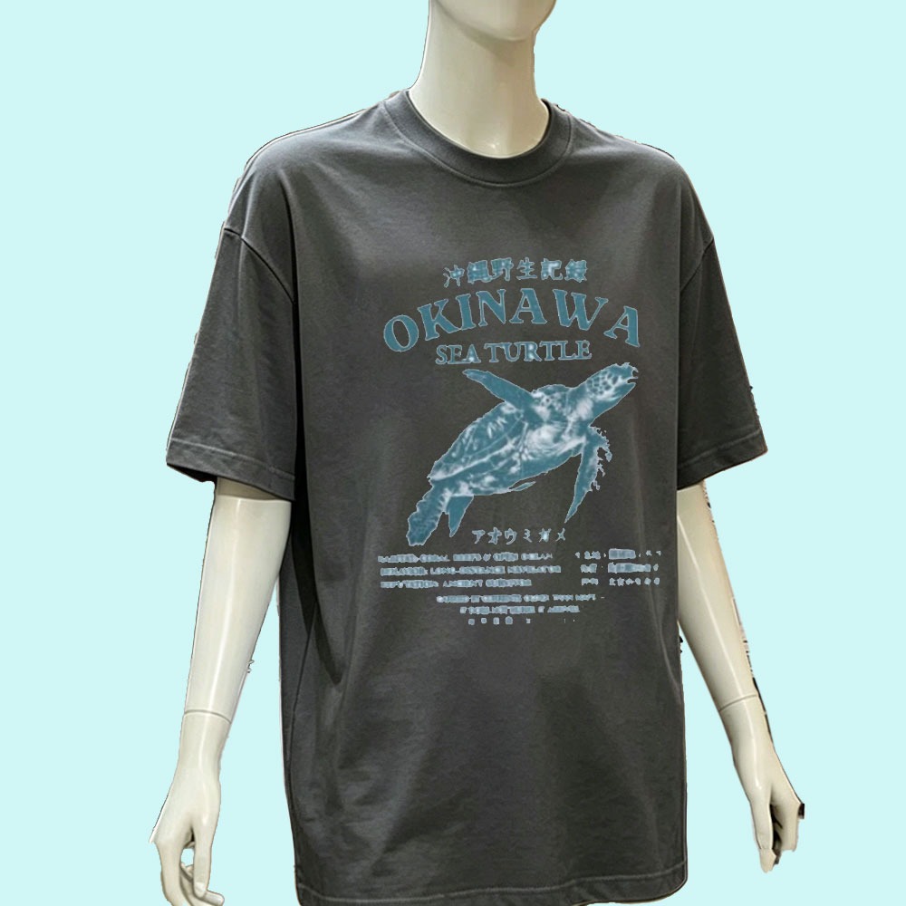 Okinawa Sea Turtle Shirt Japan - Turtleneck Knit 90S reseña y precio
