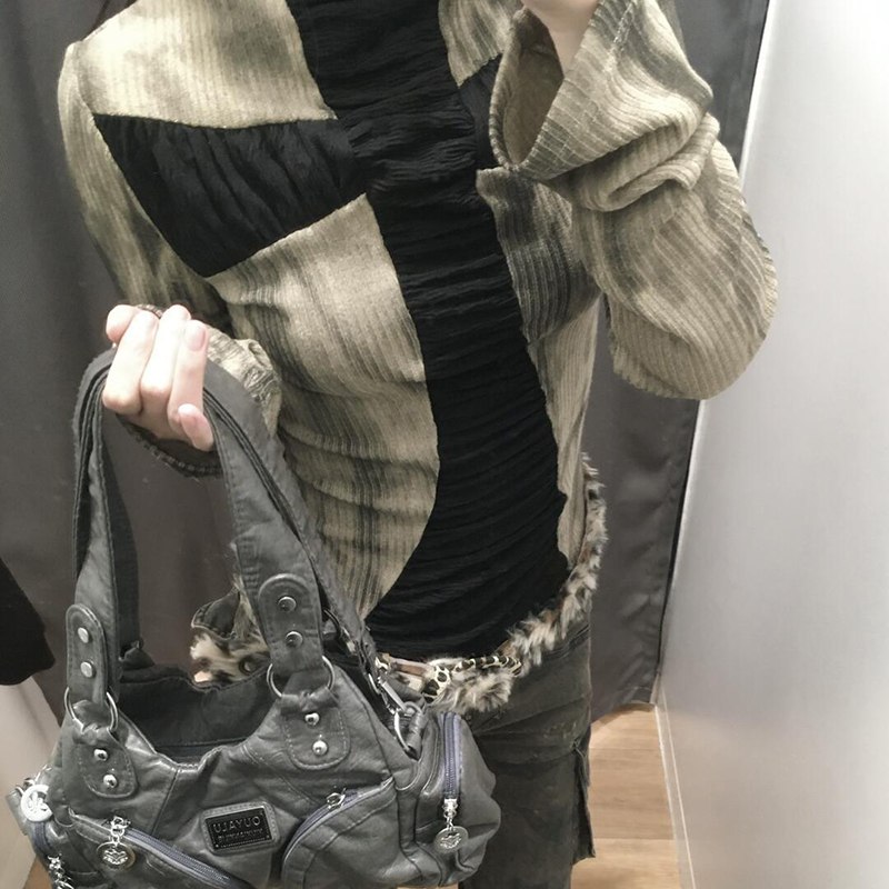 Goth Cross Subculture slim top - Turtleneck Knit 90S reseña y precio