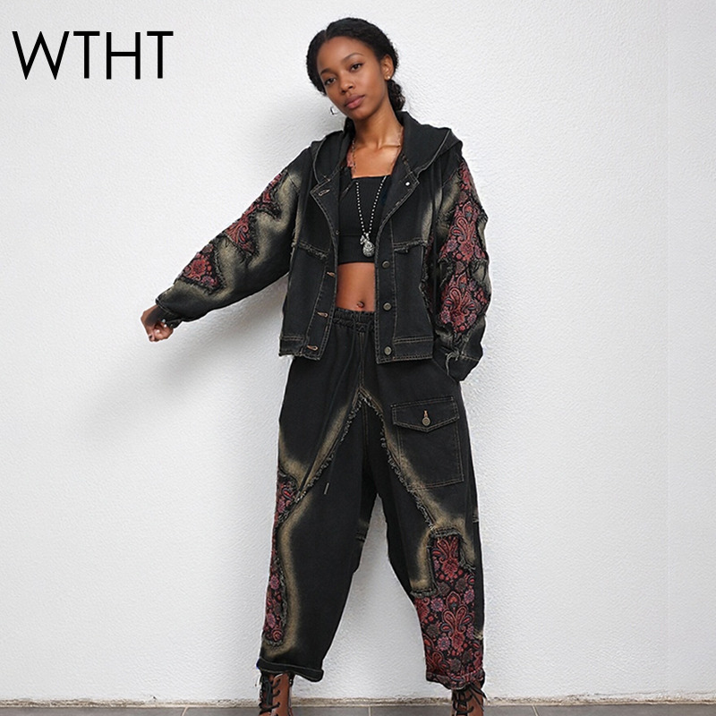 WTHT Fashion Women's Wash Patc - Patchwork Jean Jacket reseña y precio