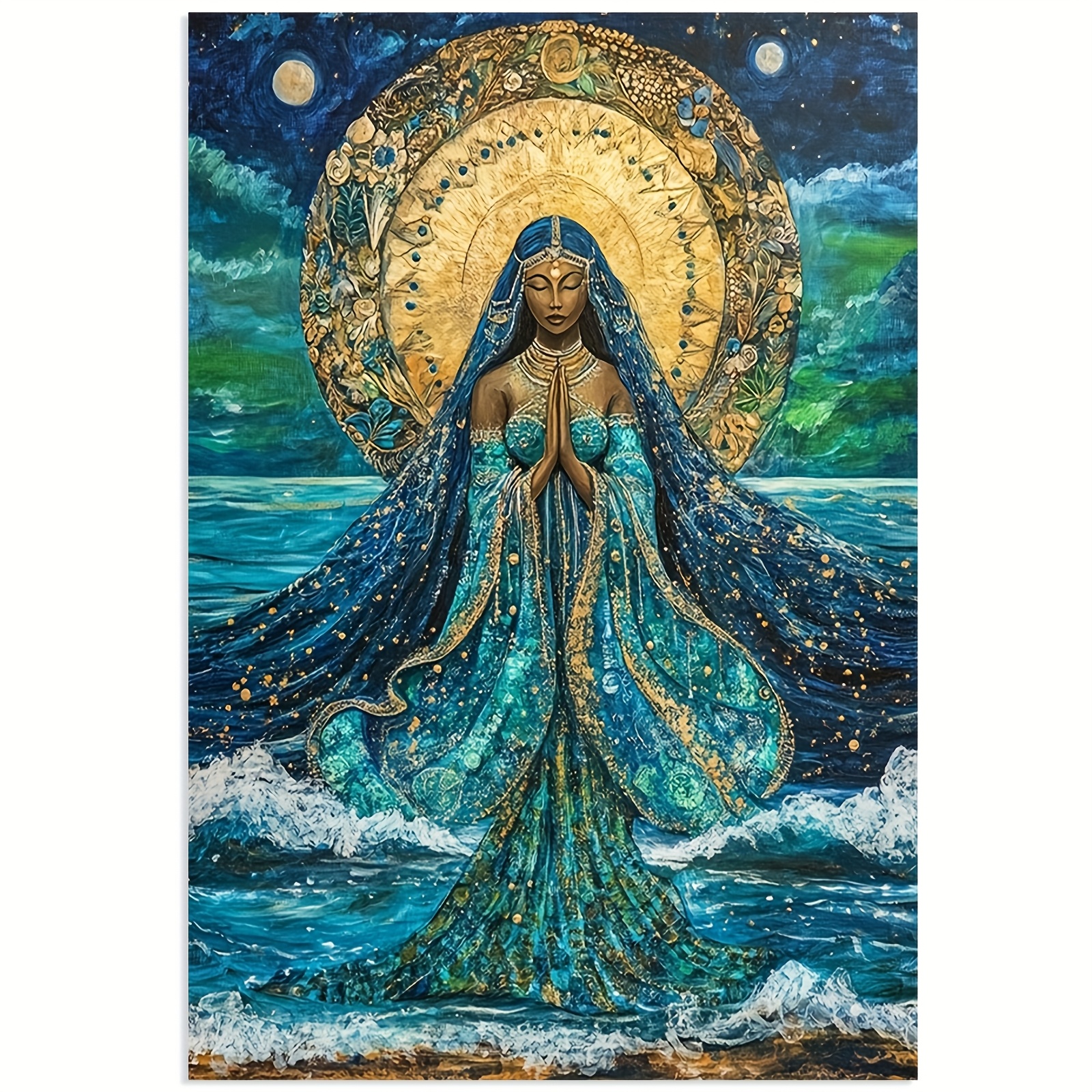 Yemanja Ocean Goddess Metal Ti - Vintage Fashion Plates reseña y precio