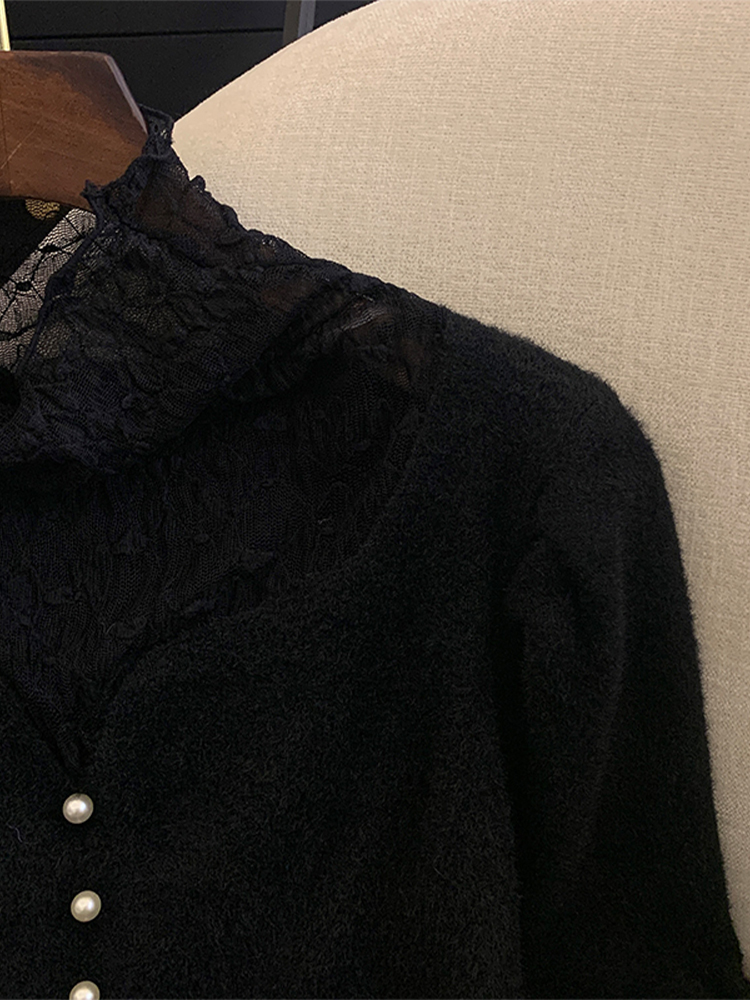 Women's Coffee Pullover Turtle - Turtleneck Knit 90S reseña y precio