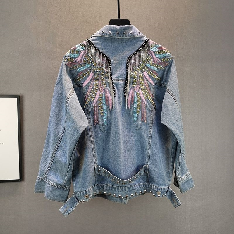 2024 New AutumnFashion Rivet W - Patchwork Jean Jacket reseña y precio
