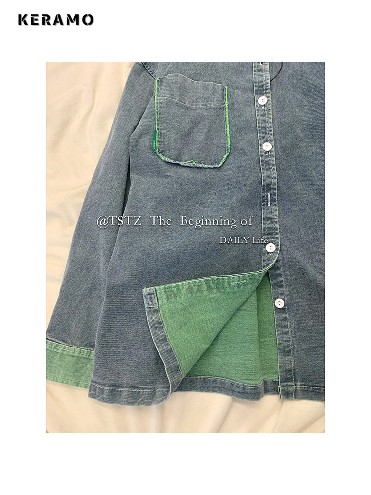 2023 Autumn Women Korean Fashi - Patchwork Jean Jacket reseña y precio
