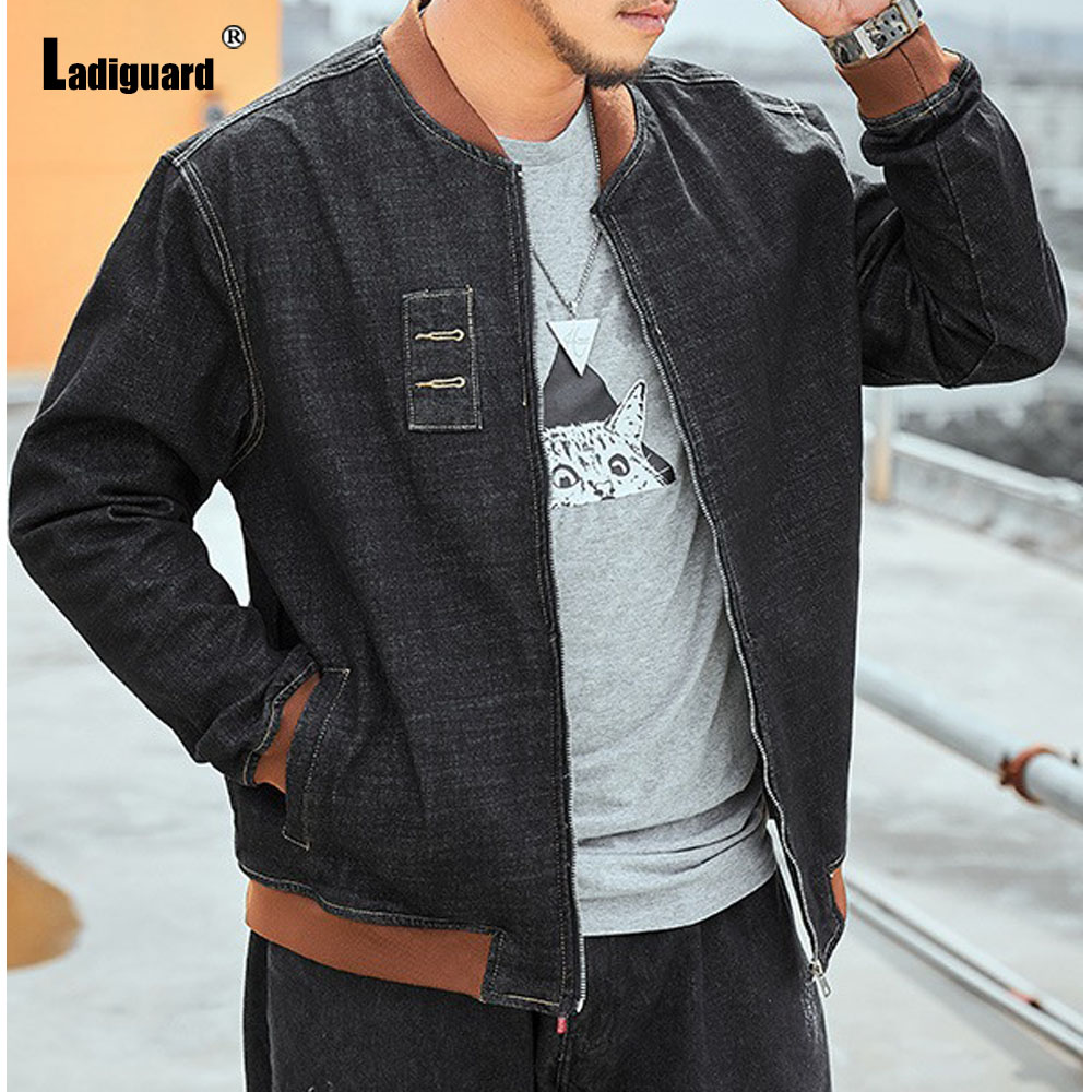 Ladiguard Plus Size 7xl Mens P - Patchwork Jean Jacket reseña y precio