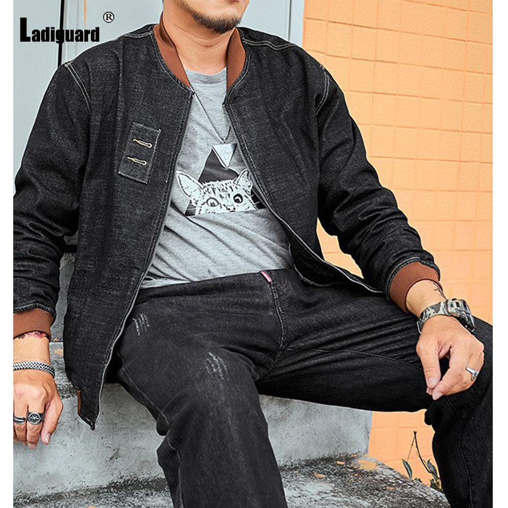 Ladiguard Plus Size 7xl Mens P - Patchwork Jean Jacket reseña y precio