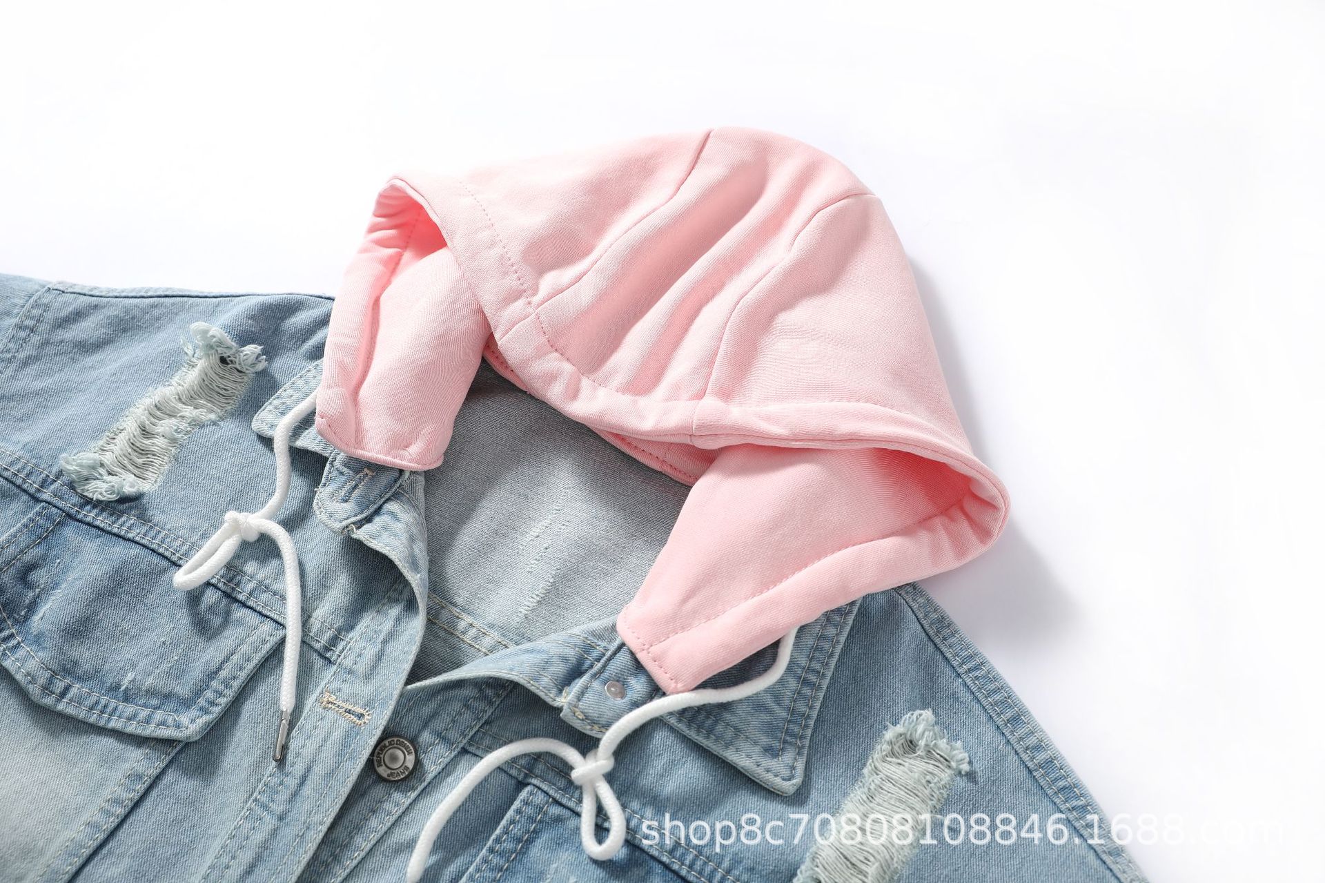 European Style Loose Hooded Pa - Patchwork Jean Jacket reseña y precio