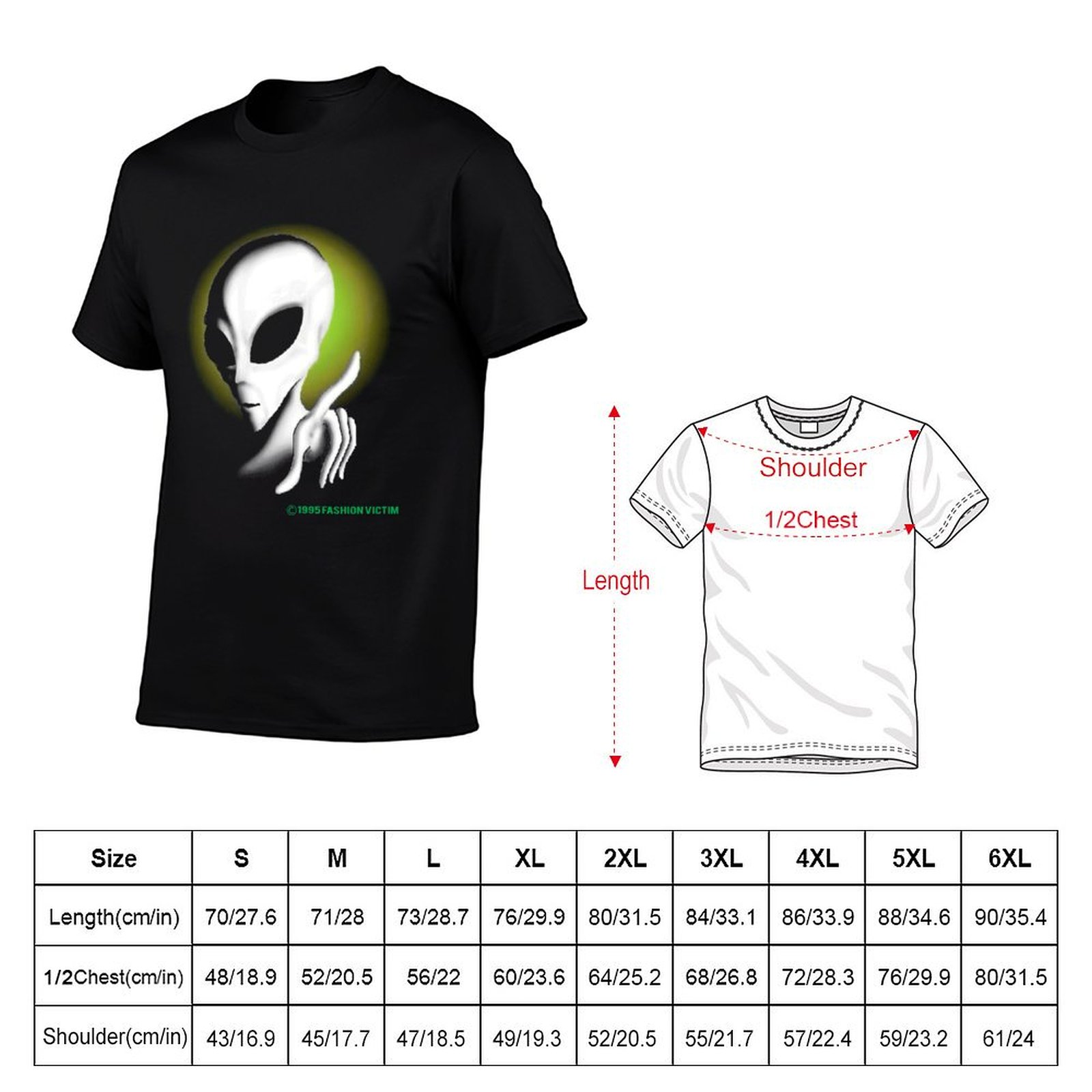 1995 ALIEN Vintage Glow In The - Vintage Fashion Victim reseña y precio