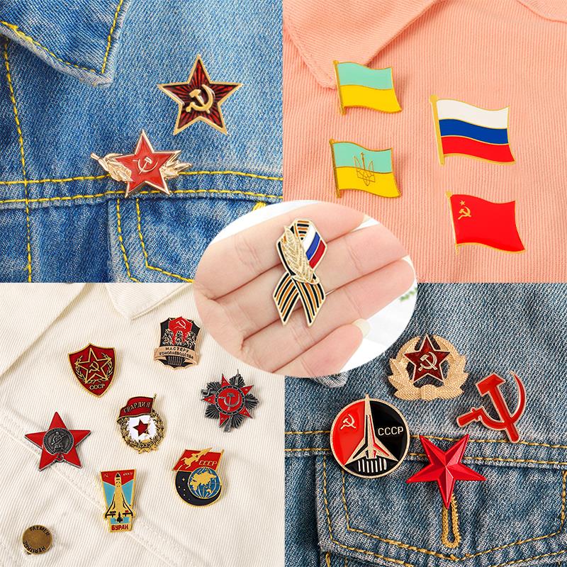 Russian Flag Brooch Ribbon Sig - Vintage Fashion Icons reseña y precio