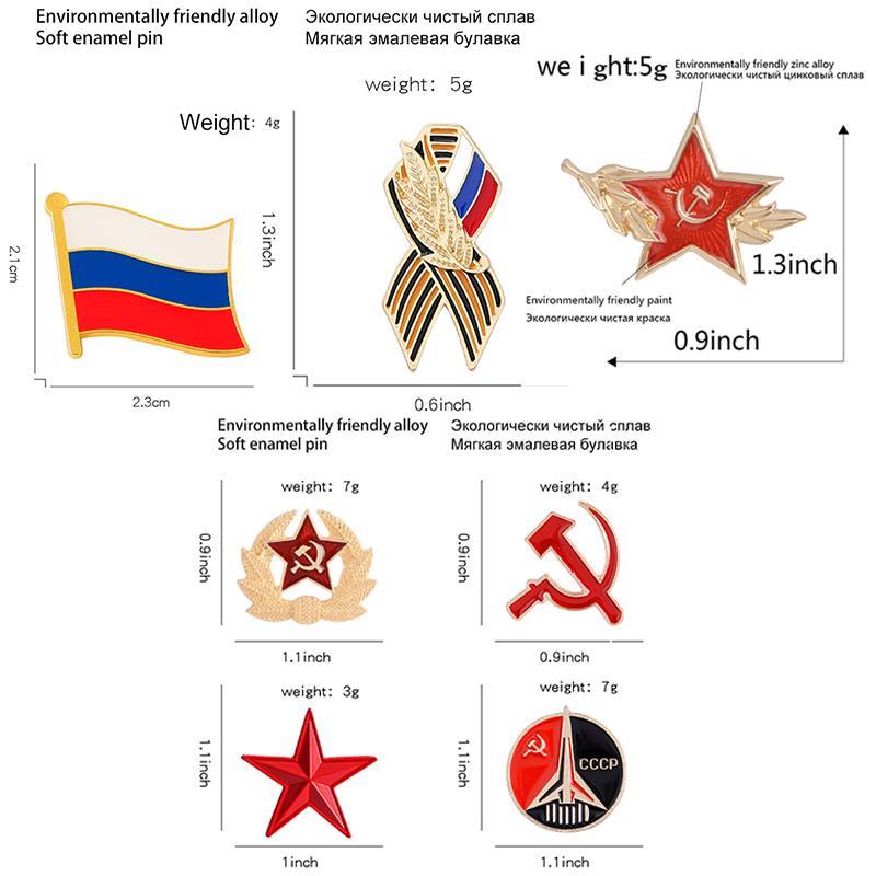 Russian Flag Brooch Ribbon Sig - Vintage Fashion Icons reseña y precio