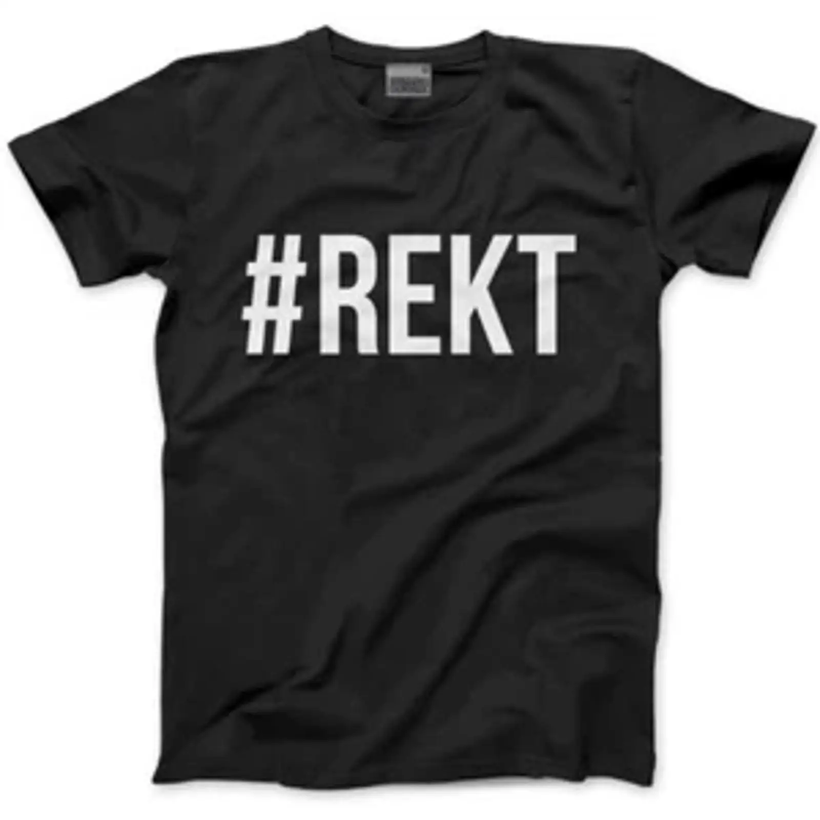 REKT Hashtag Wrecked Men's T S - Vintage Fashion Hashtags reseña y precio