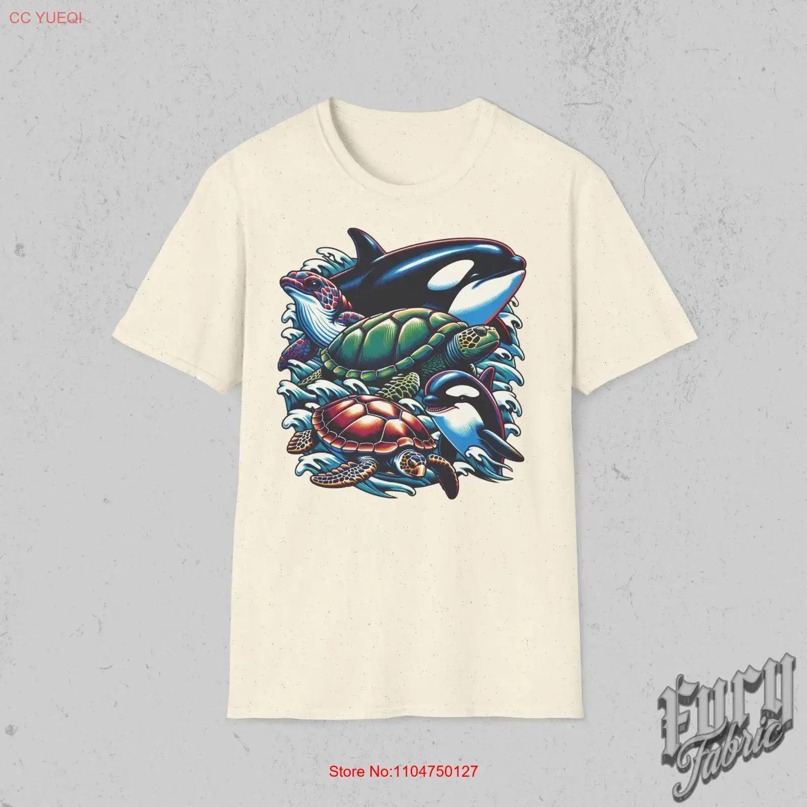 Vintage 90s Sea Animal T Shirt - Turtleneck Knit 90S reseña y precio