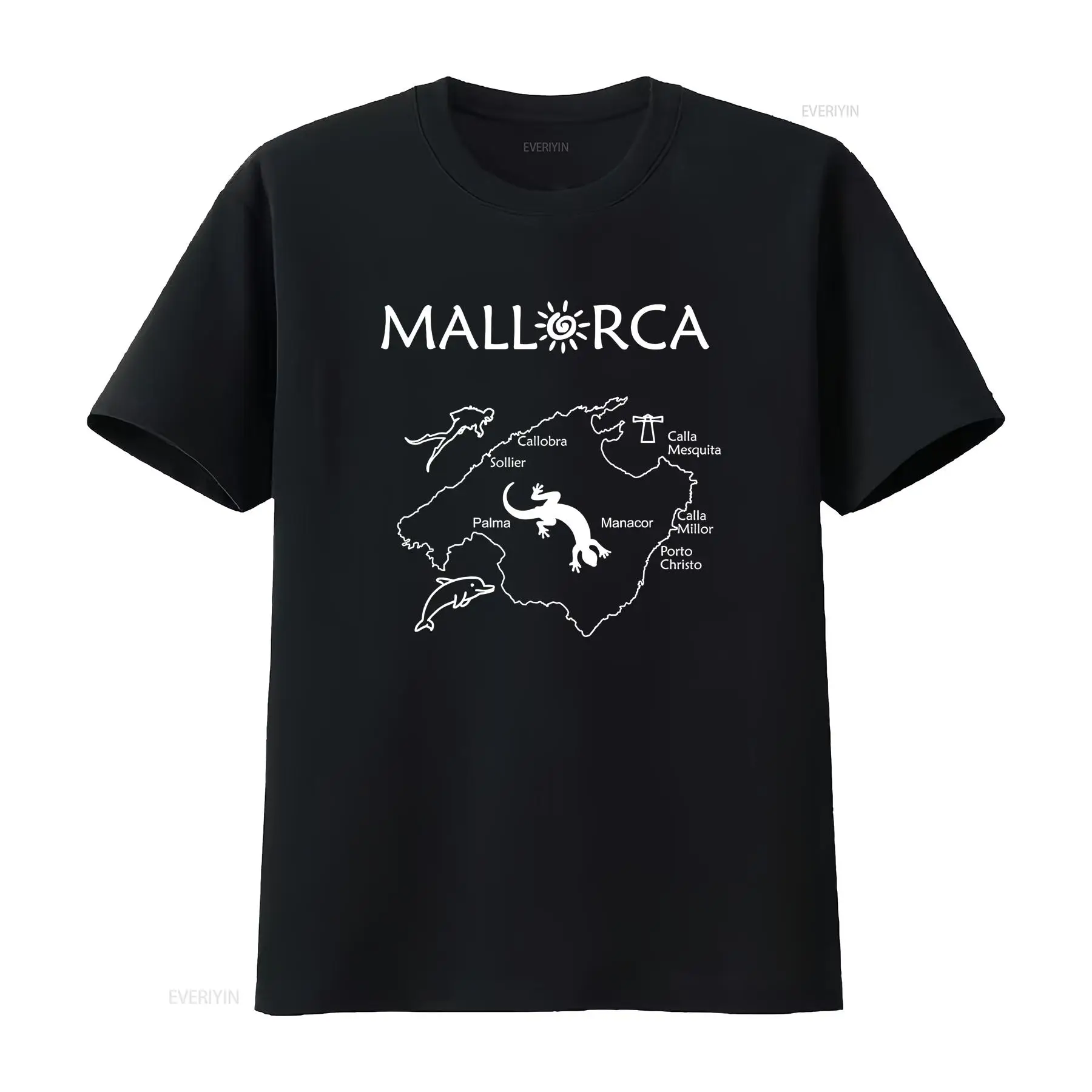 Mallorca Map T Shirt Your trav - Vintage Fashion Guide reseña y precio