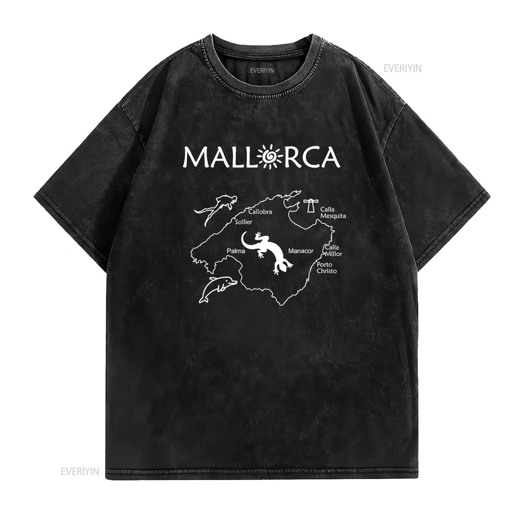 Mallorca Map T Shirt Your trav - Vintage Fashion Guide reseña y precio