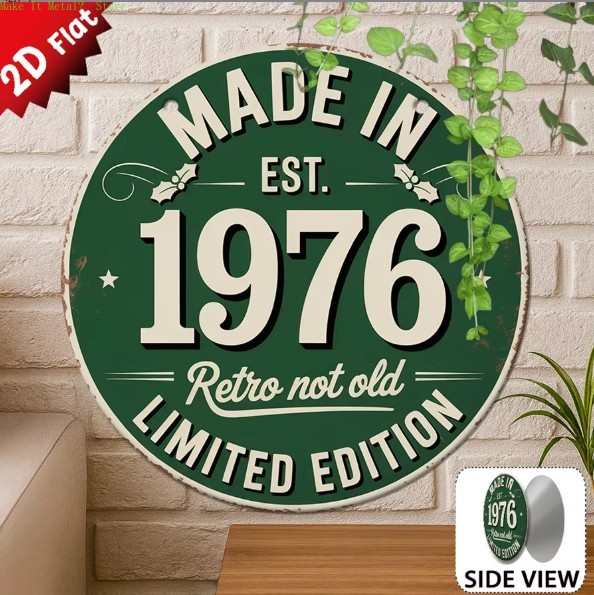 Made in 1976 Retro Not Old 2D  - Vintage Fashion Plates reseña y precio