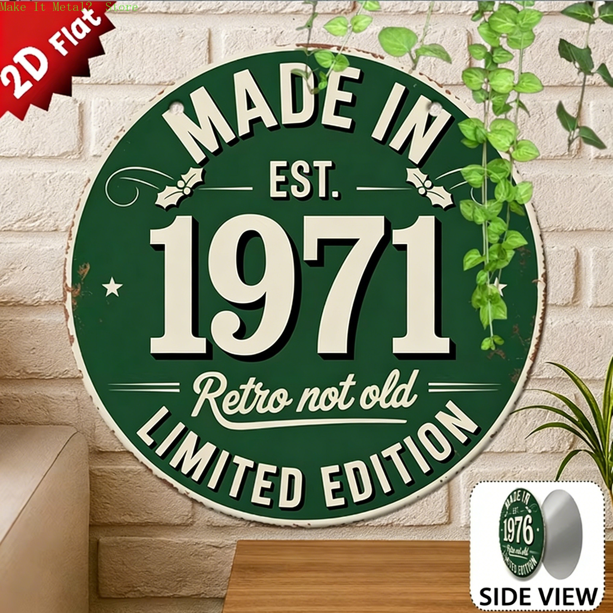 Made in 1976 Retro Not Old 2D  - Vintage Fashion Plates reseña y precio