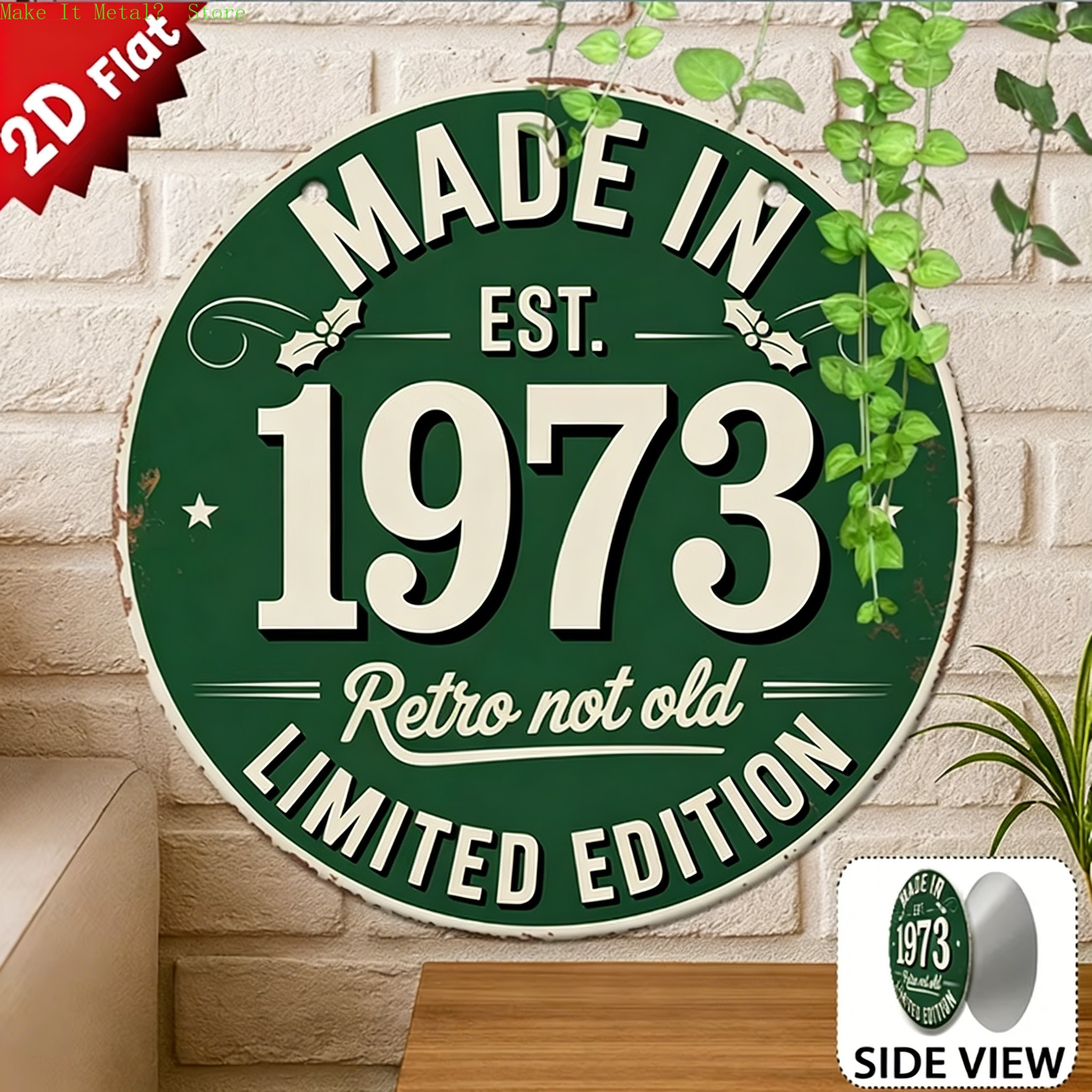 Made in 1976 Retro Not Old 2D  - Vintage Fashion Plates reseña y precio