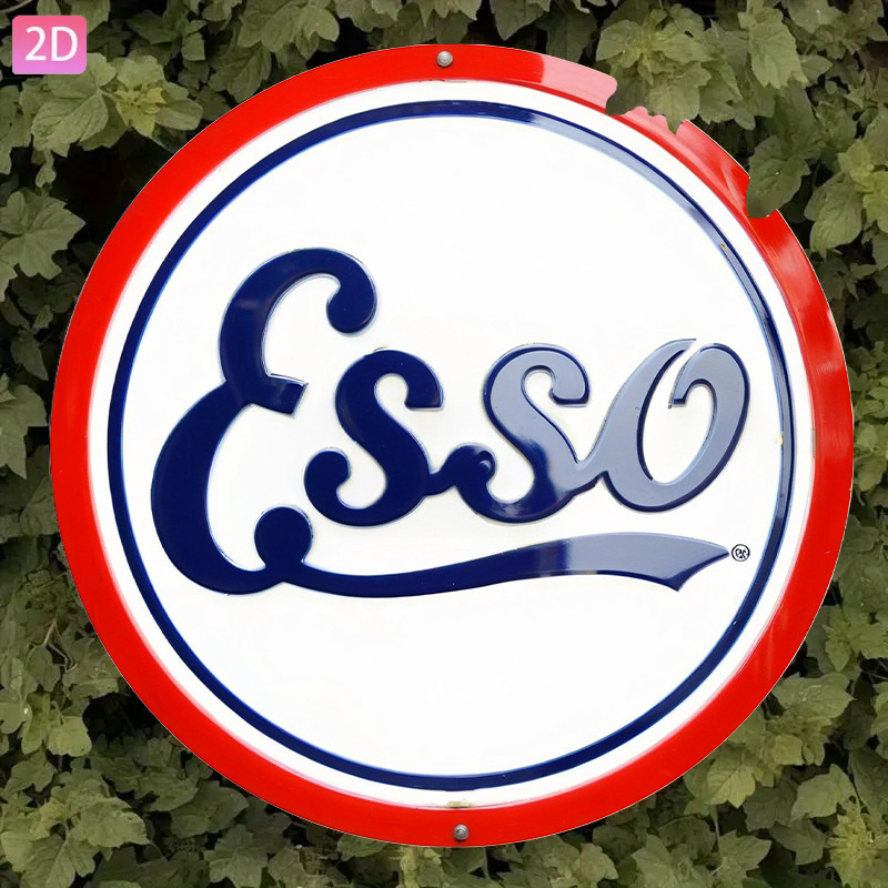 2D Flat, Vintage Esso Pump Sig - Vintage Fashion Plates reseña y precio