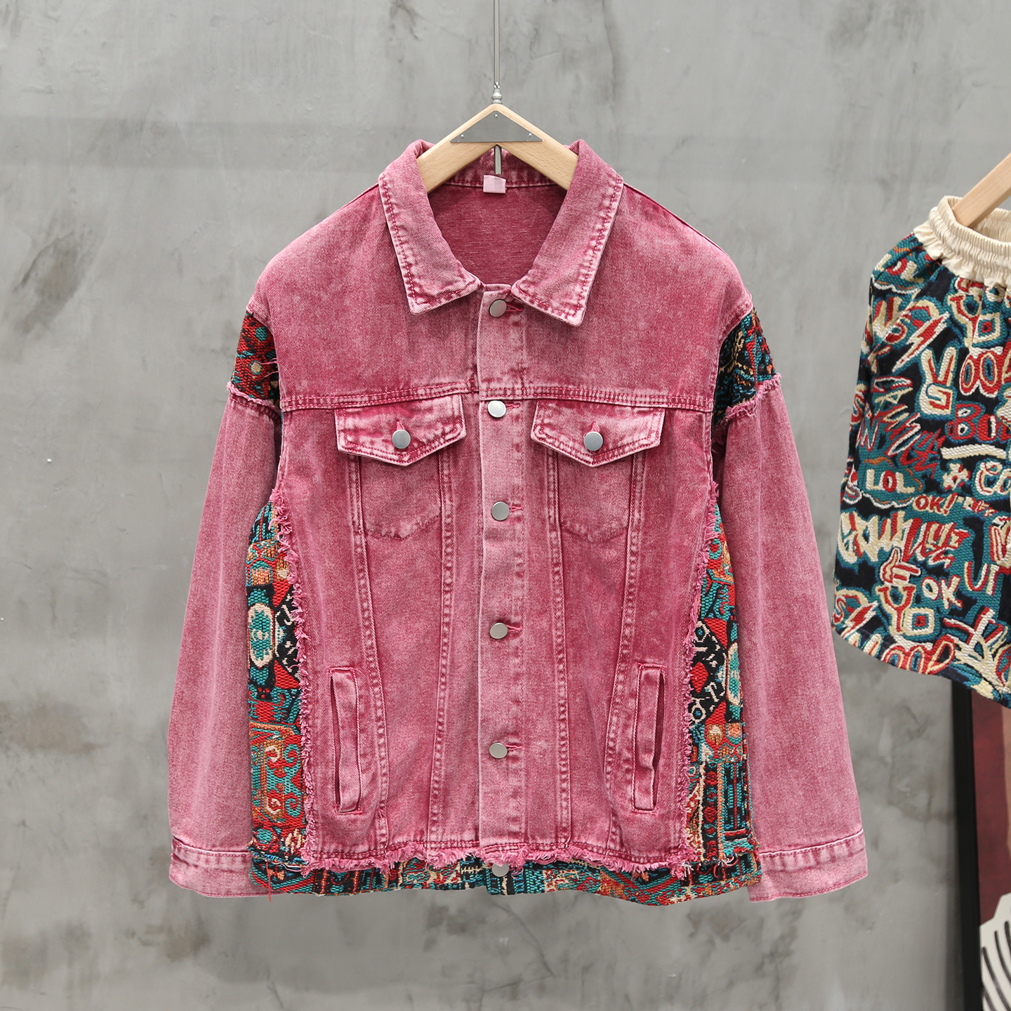 Bohemian Style Patchwork Denim - Patchwork Jean Jacket reseña y precio