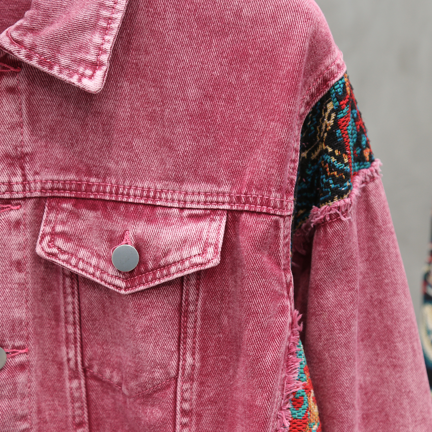 Bohemian Style Patchwork Denim - Patchwork Jean Jacket reseña y precio