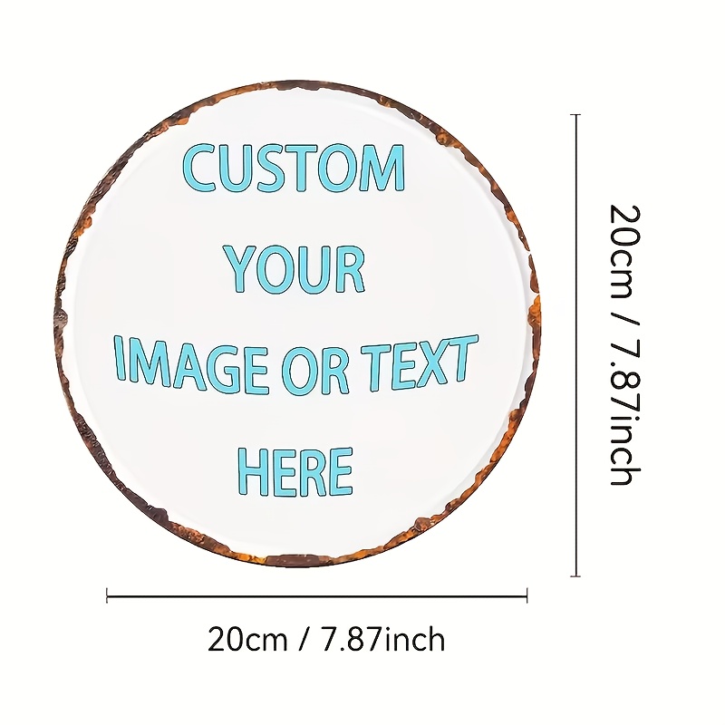 Custom Round Metal Tin Sign, P - Vintage Fashion Plates reseña y precio